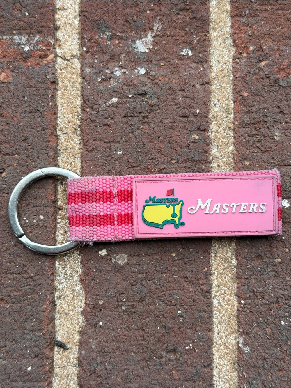 Masters Pink and Yellow Logo Key Tag